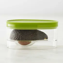 Storage Bottles 1pcs Half Avocado Airtight Box Clear Plastic Fresh-keeping Container For Household