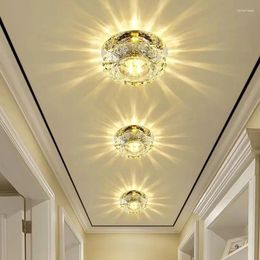 Ceiling Lights Aisle Flush LED Lamp Living Room Crystal Corridor Luces Front Techo Balcony Porch L