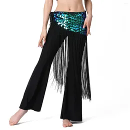 Stage Wear Wavy Long Tassel Waist Chain Belly Dance Ornament Dynamic Performance Accessories