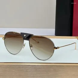 Sunglasses CT0038 Pure Titanium Oval Gold With Small Bridge Bag Women And Men Fashion Extra-light Uv400 Eyeglasses