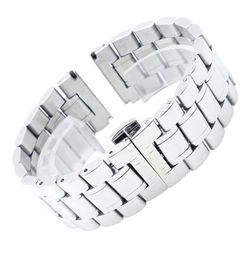 Watch Bands 18 19 20 22 24 26 28 Mm Width Silver Stainless Steel Luxury High Quality Wristwatch Straps Replacement Band26918734632