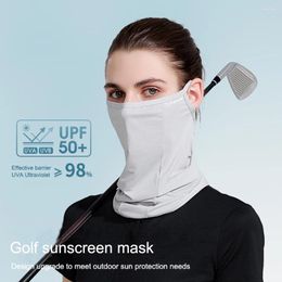 Bandanas Unisex UV Sun Protection Mask Breathable Silk Running Sports Adjustable Anti Ultraviolet For Summer Outdoor Activities