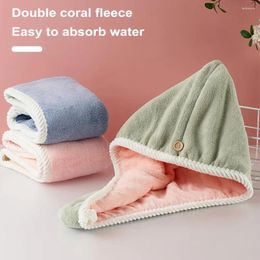 Towel Coral Velvet Hair Fast-Drying Double-Layer Wrap Adjustable Highly Absorbent Dry Hat For Thickened