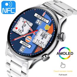 Watches NFC Smartwatch HD Pixel Display Screen Bluetooth Call Sport Watches Bluetooth Music Smart Watch For Men AMOLED Clock Android IOS