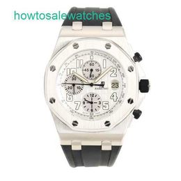 Luxury AP Wrist Watch Royal Oak Offshore Silver Grey Plate Automatic Mechanical Mens Watch 26020ST.OO.D001IN.02. A