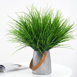 Decorative Flowers 2PCS Plastic Grass Household Products Vase For Home Decor Christmas Craft Supplies Wedding Flower Artificial Plants