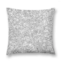 Pillow Silver Glitter Texture Image Throw Ornamental Luxury Cover