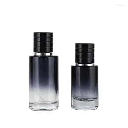 Storage Bottles Cylindrical Gradient Glass Spray Perfume Dispensing Large Empty