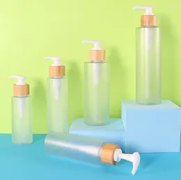 Storage Bottles 20PCS 100ml 4oz 8oz Frosted Clear Plastic Bamboo Lotion Bottle Cosmetic Packaging Body Fine Mist Spray