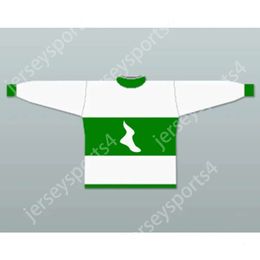 Gdsir Custom White and Green 2 MONTREAL SHAMROCKS HOCKEY JERSEY NEW Top Ed S-M-L-XL-XXL-3XL-4XL-5XL-6XL