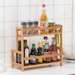 Kitchen Storage Seasoning Rack Multifunctional Knife Chopping Board Bamboo Shefl Supplies