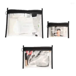 Cosmetic Bags 3 Sets Of Transparent Travel Bag Ins Toiletries Waterproof Wind Girly Storage