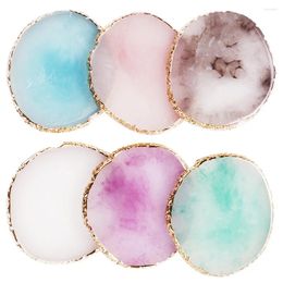 Candle Holders 6 Pcs Resin Nail Palette Supplies Tools Nails Polish Mixing Pallet Gel Painted Palettes