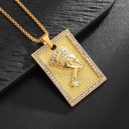 Pendant Necklaces Creative Fashion Ancient Egyptian Pharaoh Square Men's Necklace Charm Punk Personalised Jewellery Accessories Gift For Women