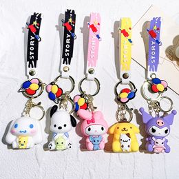 أزياء الرسوم المتحركة فيلم Keychain Character Rubber و Key Ring لسلسلة مفاتيح مجوهرات الظهر 083628