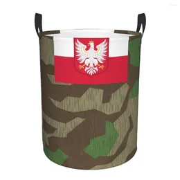 Laundry Bags Kingdom Of Poland Flag Basket Collapsible Baby Hamper For Nursery Toys Organizer Storage Bins