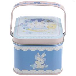 Storage Bottles Portable Tin Box Xmas Gifts Cookie With Lid Jar Christmas Favours Candy Festival Biscuit Containers Tinplate Tins Santa