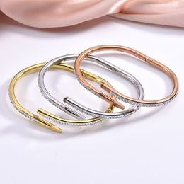 Bracelet jewelry fashion diamond gold silver stainless steel bracelets for woman mens man wedding