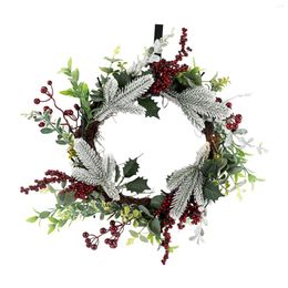 Decorative Flowers Christmas Wreath Handcrafted Hanging Decoration Garland For Table Centrepiece Living Room Home Xmas Dinner