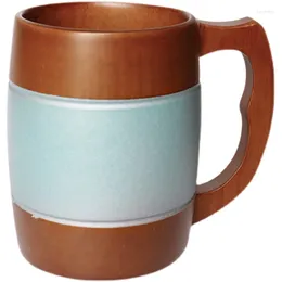 Mugs Household Wooden Coffee Cup Colour Single Layer Mug Cold Water Beer Drinkware Friendly