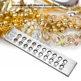 Tools Round Holes Wire Drawing Board Metal Drawplate Professional Jewelry Tools Decorations Jewelry Making Tool Accessory for Jeweler