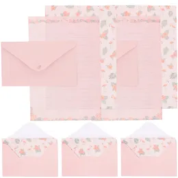 Gift Wrap 5 Sets Vajacials Wedding Letter Supply Stationery Elegance Writing Papers Acceptance Envelop Kit