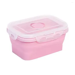 Dinnerware Portable Lunch Box Lightweight Silicone Folding For Office School Home 350ml/800ml Storage Container