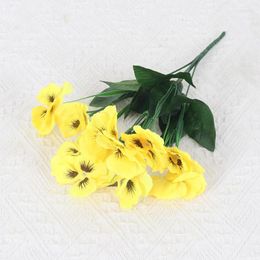 Decorative Flowers Artificial Pansy Fake Colorful Wedding Decor Home El Engineering Landscaping High Quality Simulation Flower