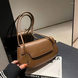 Evening Bags Solid Colour Small Leather Simple Flap Crossbody For Women 2024 Spring Trends Brand Handbags And Purses Ladies Shoulder Bag