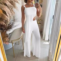 Women's Two Piece Pants 2024 Spring Summer Clothing Solid Color Irregular Long Sling Straight-Leg Two-Piece Set