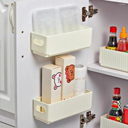 Storage Bottles WORTHBUY Kitchen Organiser Multifunctional Cabinet Plastic Box Foldable Punch Free Wall-mounted Boxes