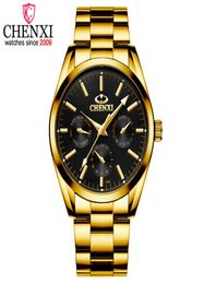 CHENXI Top Brand Luxury Watches Men Golden Business Casual Quartz Wrist Watches Man Waterproof Full Steel Relogio Masculino8266703