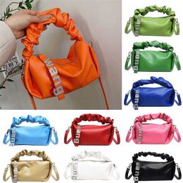 2024 Retail Wholesale 95% Off Niche Water Diamond King Pleated Handbag Mini Womens heart purse Fashionable Crossbody Bag 10 Colours