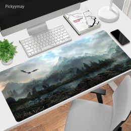 Cards the Elder Scrolls V Skyrim Large Mouse Pad Natural Rubber Pc Computer Gaming Mousepad Desk Mat Locking Edge Carpet Cs Go Lol