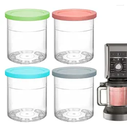 Storage Bottles Ice Cream Containers 4pcs Freezing Meals Replacement Kitchen Bakeware Summer Must Have Pint Cups