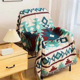 Blankets Blanket PRO Plaid Knitted With Tassel Bohemian Sofa Throw Home Decor Cover Bed