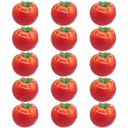 Decorative Flowers 15 Pcs Decorate Artificial Tomato Models Fruits Decoration Foam Realistic Vegetables