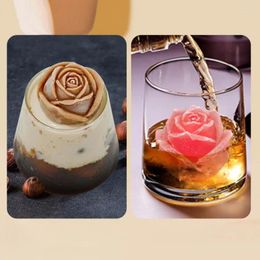 Baking Moulds Cake Mould Food-grade Silicone Rose Ice Tray 6 Compartment Ball For Drinks Chocolate Candy Whisky Cube Milk