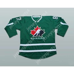 Gdsir Custom GREEN 87 SIDNEY CROSBY TEAM CANADA HOCKEY JERSEY NEW Top Ed S-M-L-XL-XXL-3XL-4XL-5XL-6XL