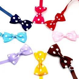 Dog Apparel 100 Pcs Pet Accessories For Small Handmade Dot Puppy Cat Bow Tie Polyester Supplier