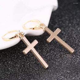 Dangle Earrings Simple Fashion Costume Jewellery Drop Cross Shape Vintage Cute Fashionable Colour For Women Crosses Earring Gifts