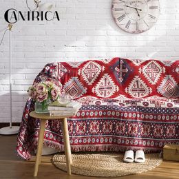 Blankets CANIRICA Blanket Sofa Throw Towel Plane Travel For Beds Home Decoration Bohemia Geometry Manta