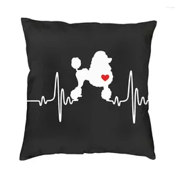 Pillow Modern Poodle Dog Heartbeat Sofa Cover Soft Cartoon Throw Case Decoration Pillowcase