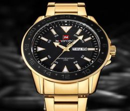 Mens Watches Top Brand Luxury NAVIFORCE Fashion Quartz Watch Men Waterproof Full Steel Gold Wristwatches relogio masculino S9212883799531