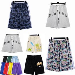 2024Mens Palms Shorts Womens Designers Short Pants Letter Printing Strip Webbing Casual Five-Point Clothes Summer Beach Clothing