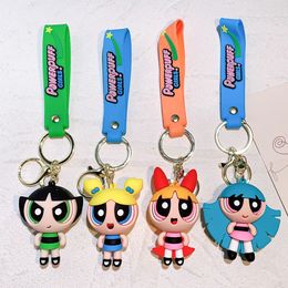 أزياء الرسوم المتحركة فيلم Keychain Character Rubber و Key Ring لسلسلة مفاتيح المجوهرات على ظهره 083617