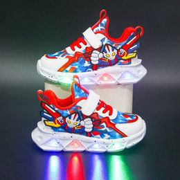 children runner kids shoes sneakers casual boys girls Trendy Blue red shoes sizes 22-36 A625#