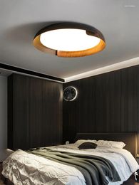 Ceiling Lights Simple And Modern Log Wabi-sabi Wind Nordic Light Luxury Room Master Bedroom Lamp Living Lamps