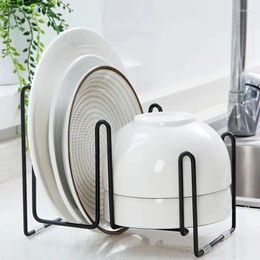 Kitchen Storage Bowl Plate Holder Dish Organiser Household Shelf Metal Tableware Drainer Rack Cup Accessories