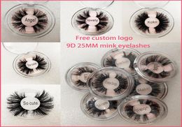 New 9D Mink Eyelashes Eye makeup Mink False lashes Soft Natural Thick Fake Eyelashes 25MM Eyelashes Extension Beauty Tools 16 styl3112041